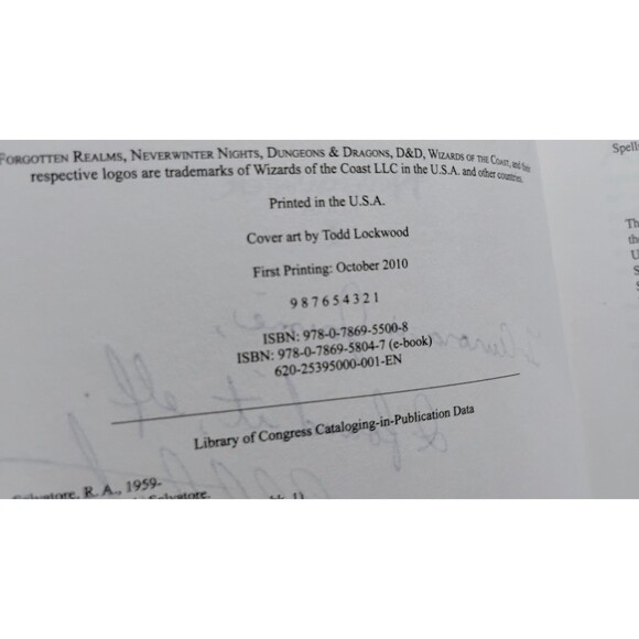 FORGOTTEN REALMS THE NEVERWINTER SAGA R.A. SALVATORE BOOKS 1-4 HARDCOVER SIGNED - Picture 12 of 15